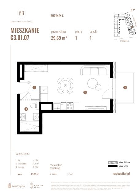 Mieszkanie Słoneczne, ul. Rejtana 3