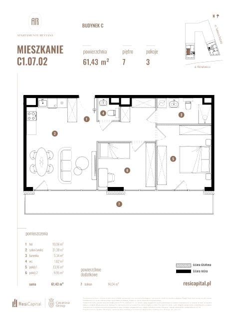 Mieszkanie Słoneczne, ul. Rejtana 3