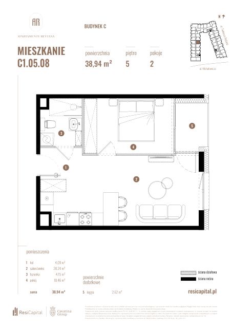 Mieszkanie Słoneczne, ul. Rejtana 3