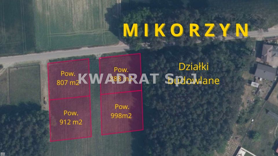 Działka inwestycyjna Mikorzyn