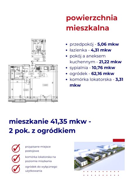 Mieszkanie na sprzedaż, 2 pokoje, 45 m², Warzymice