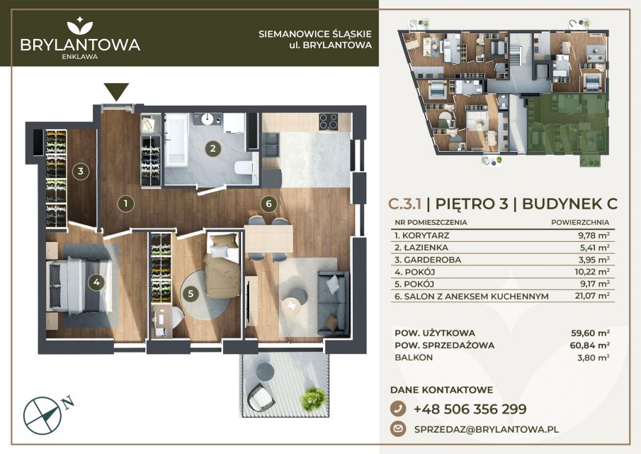 Mieszkanie Bytków, ul. Brylantowa