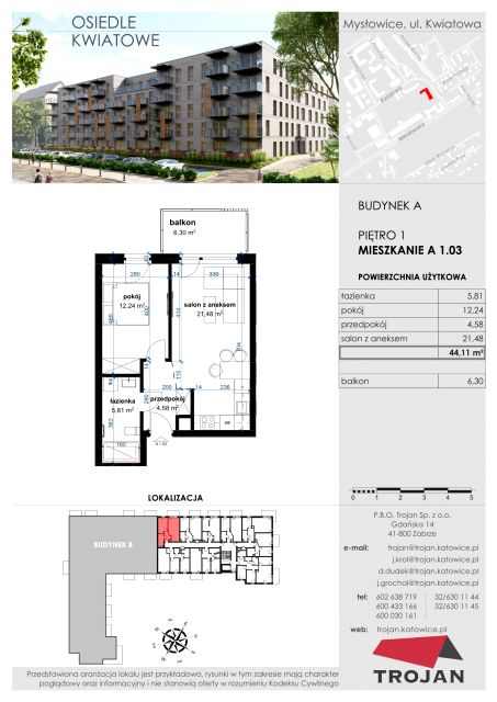 Mieszkanie Janów Miejski-Ćmok, ul. Kwiatowa