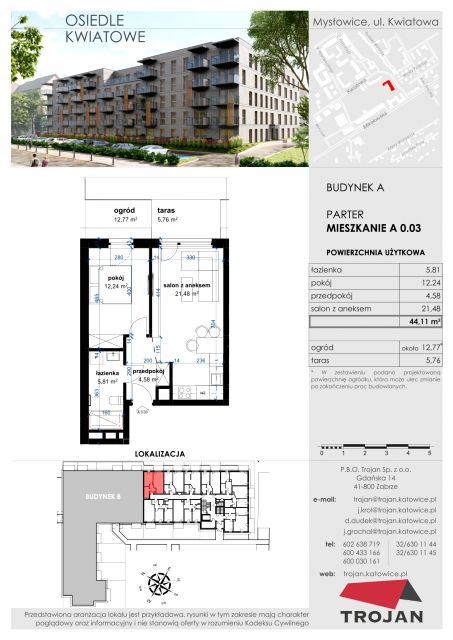 Mieszkanie Janów Miejski-Ćmok, ul. Kwiatowa