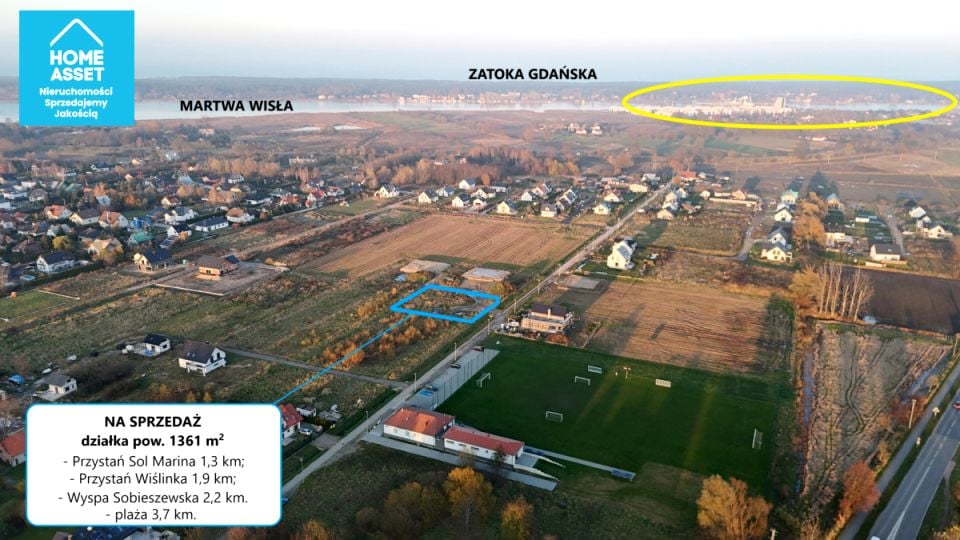 Działka usługowa Wiślinka