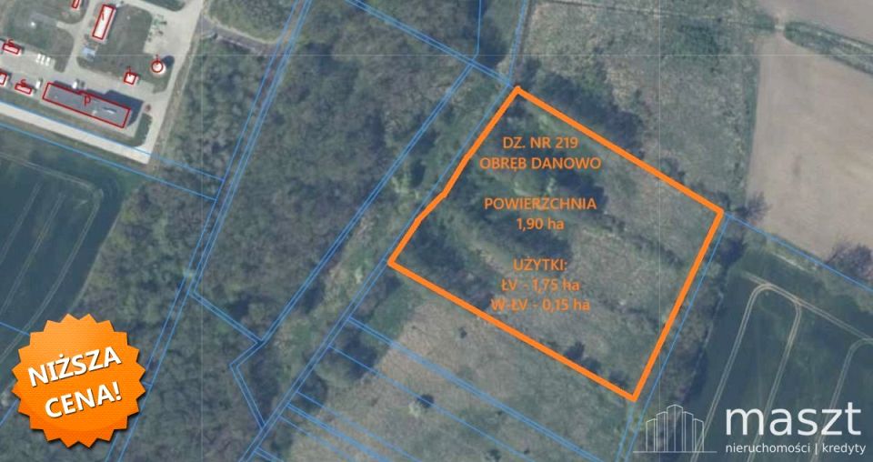Działka rolna Danowo