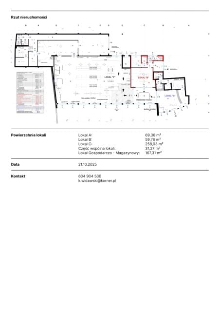 Lokal Strzałków sprzedaż