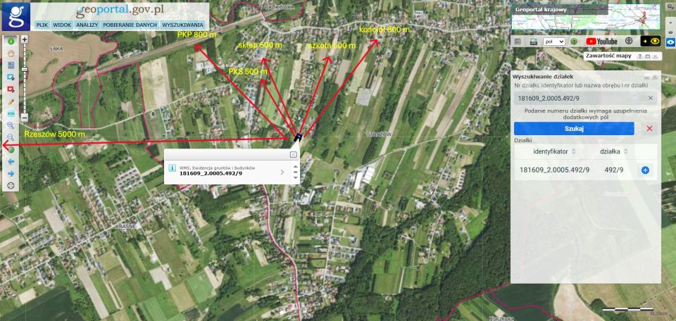 Działka rolna Strażów