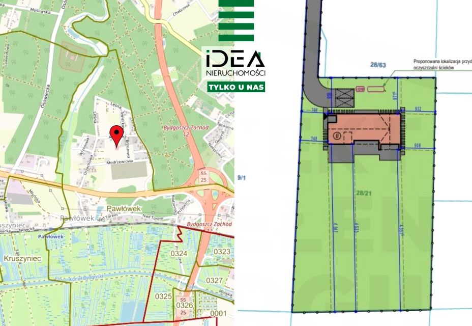 Działka budowlana Pawłówek