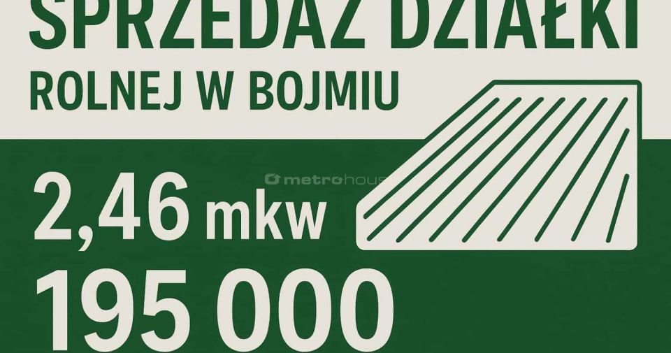 Działka rolna Bojmie