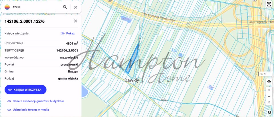 Działka usługowa Dawidy