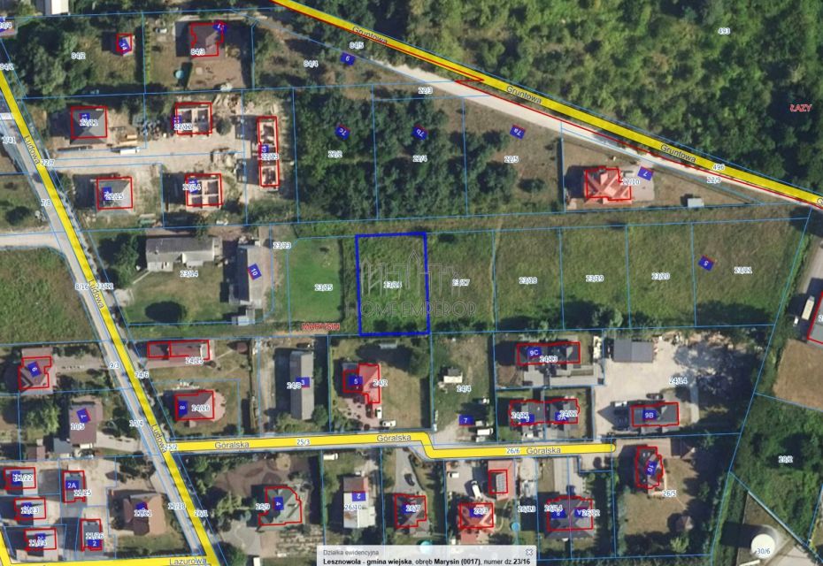 Pusta działka Marysin