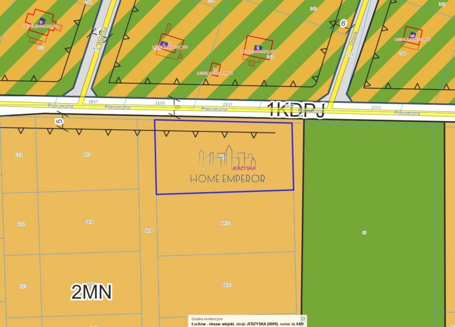 Działka usługowa Jerzyska