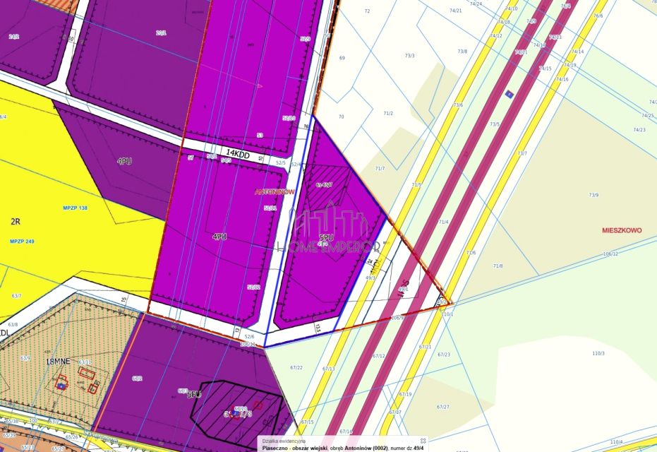 Działka usługowa Antoninów