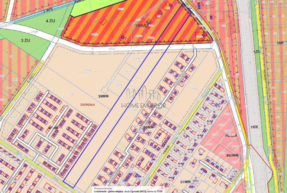 Działka usługowa Zgorzała