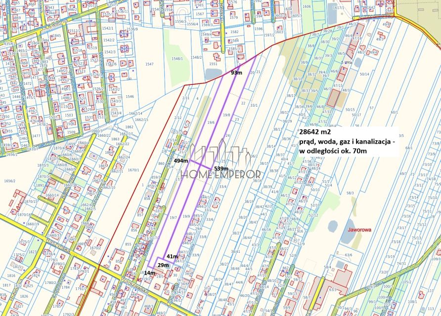 Działka budowlana Jaworowa