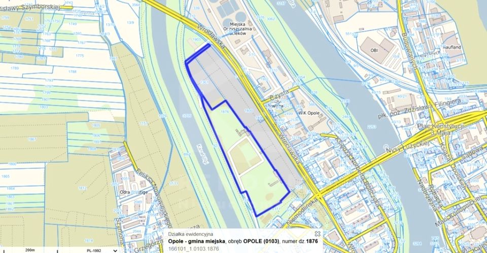 Działka usługowa Opole