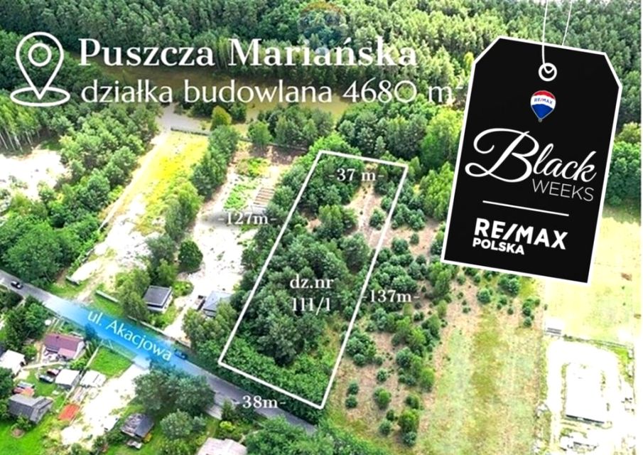 Działka budowlana Puszcza Mariańska