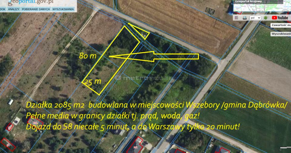 Działka budowlana Wszebory