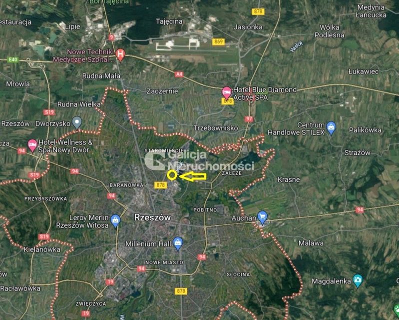 Działka usługowa Rzeszów