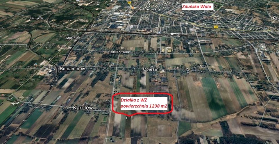 Pusta działka Opiesin