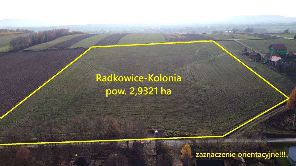 Działka rolna Radkowice-Kolonia
