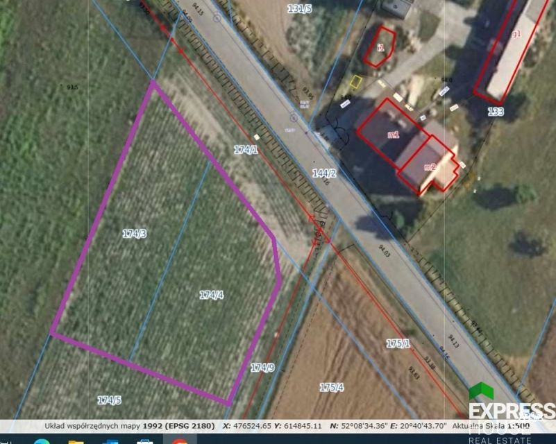 Działka budowlana Falęcin