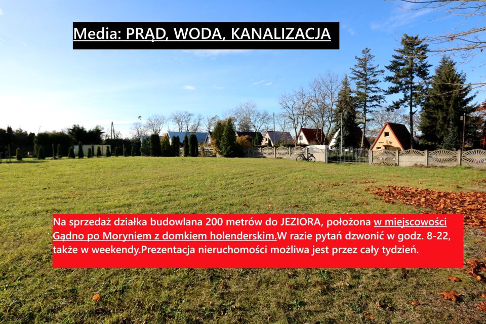 Działka budowlana Gądno sprzedam