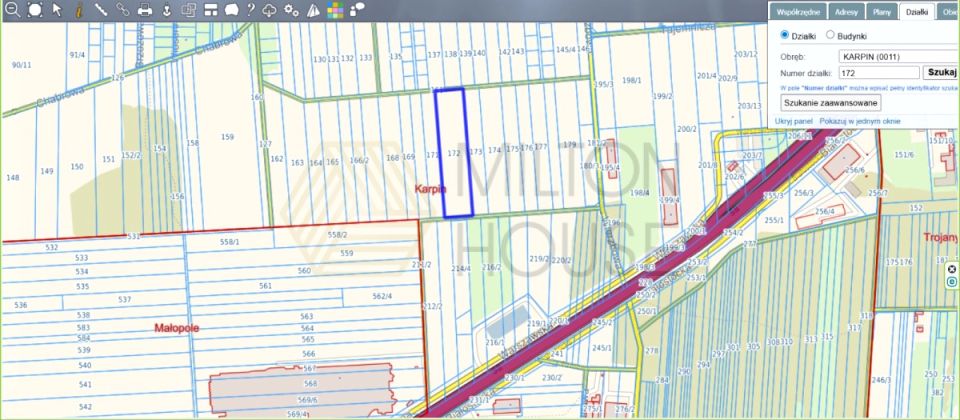 Działka inwestycyjna Karpin
