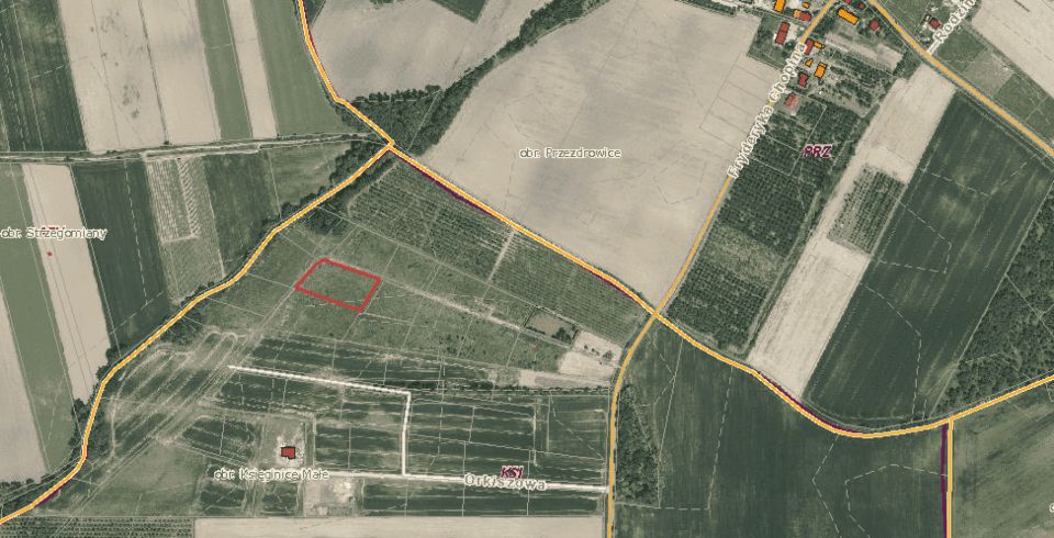 Działka Księginice Małe