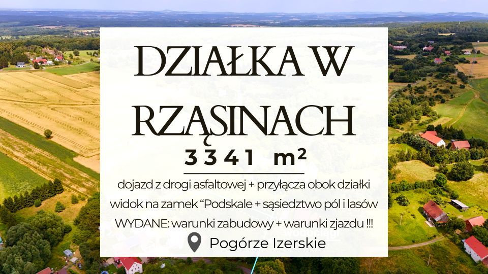 Działka budowlano-rolna Rząsiny