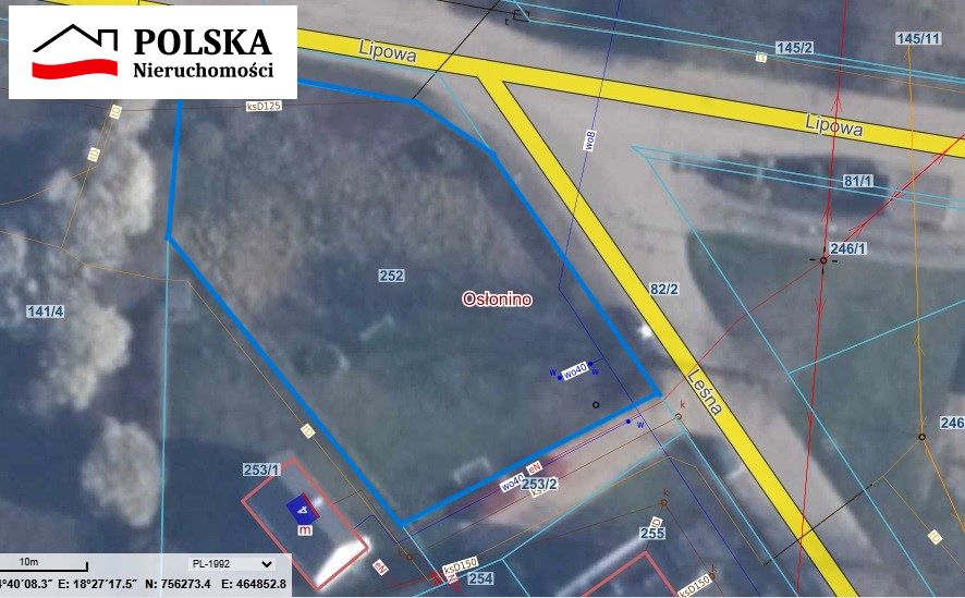 Działka usługowa Osłonino
