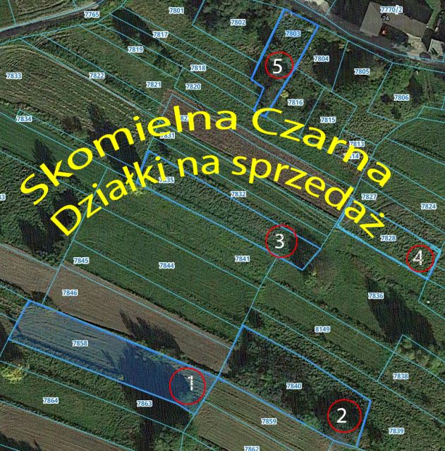 Działka budowlana Skomielna Czarna