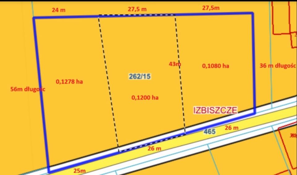Działka budowlana Izbiszcze