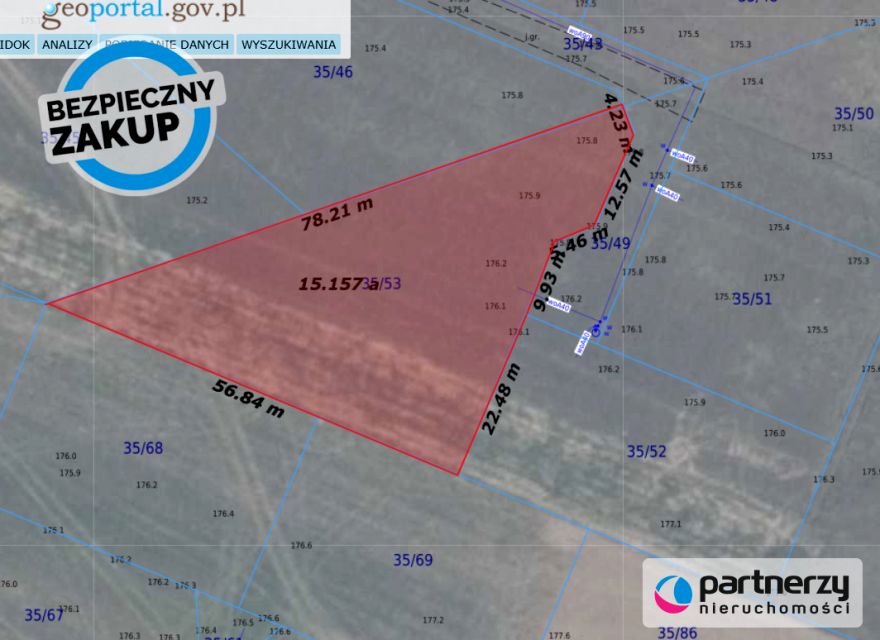 Działka budowlana Tokary