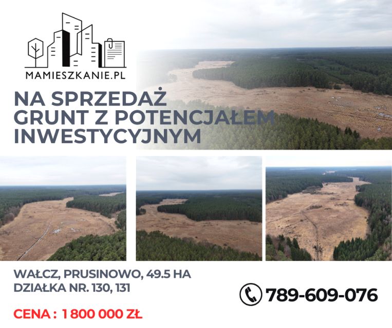 Działka rolna Prusinowo Wałeckie