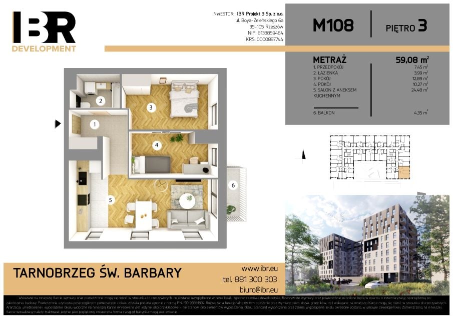 Mieszkanie Siarkowiec, ul. Świętej Barbary 9a