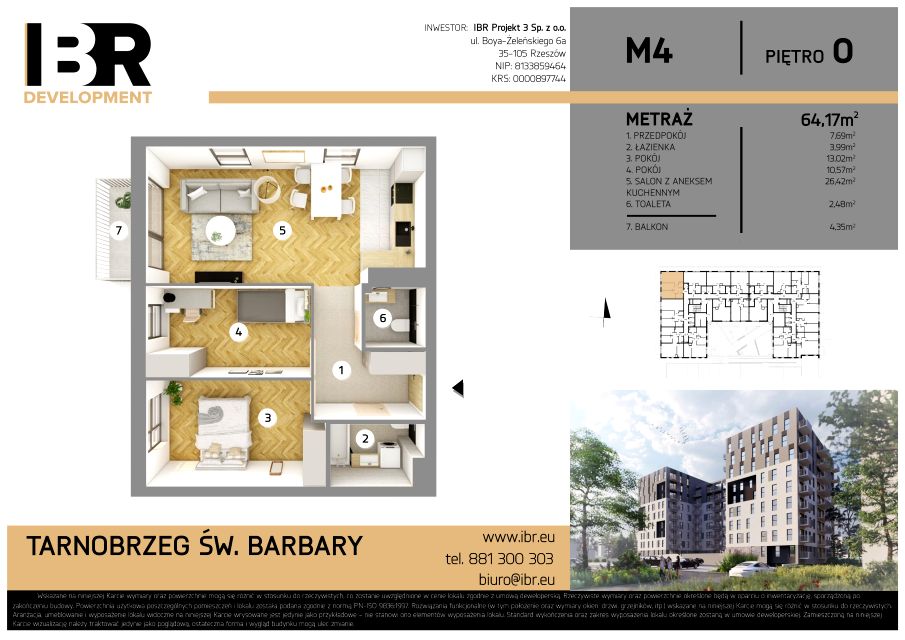 Mieszkanie Siarkowiec, ul. Świętej Barbary 9a