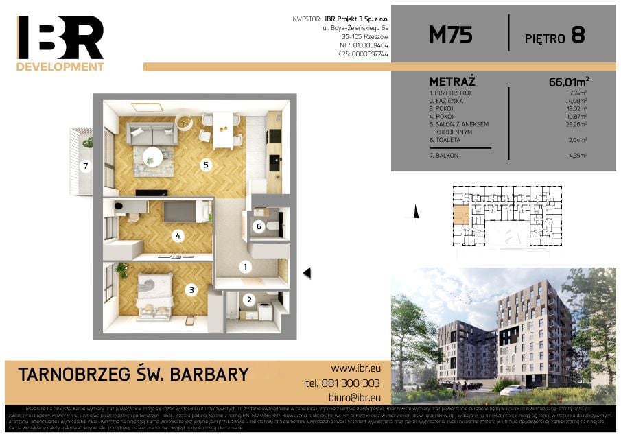 Mieszkanie Siarkowiec, ul. Świętej Barbary 9a