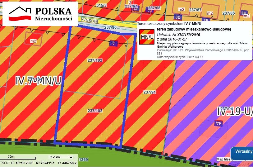 Działka budowlana Orle