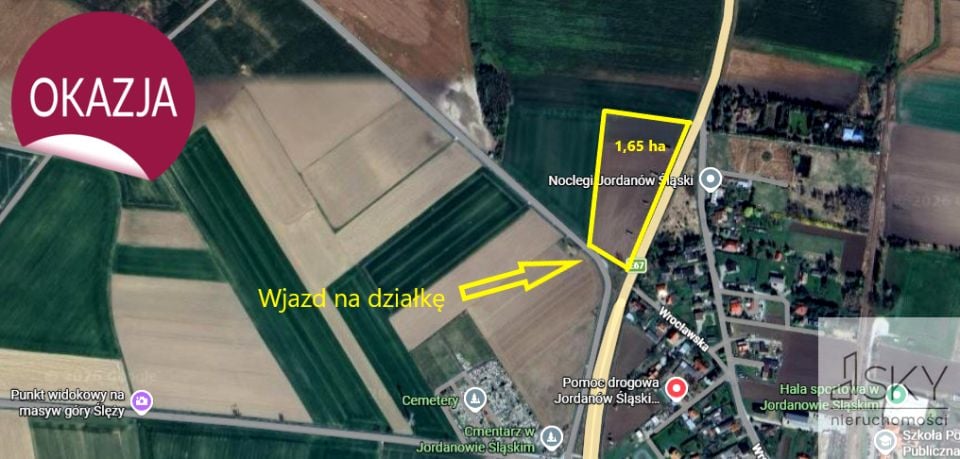 Działka przemysłowa Jordanów Śląski sprzedam