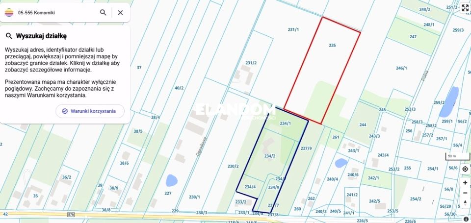 Działka inwestycyjna Komorniki