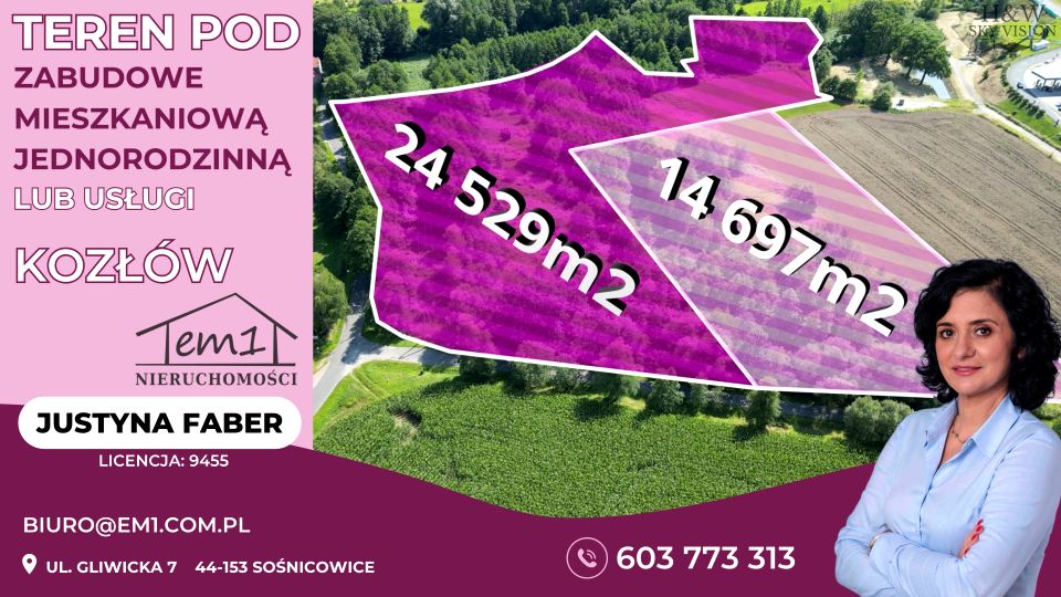 Działka inwestycyjna Kozłów