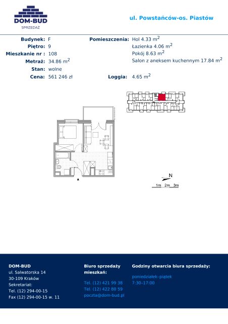 Mieszkanie Piastów, ul. Powstańców/ os. Piastów
