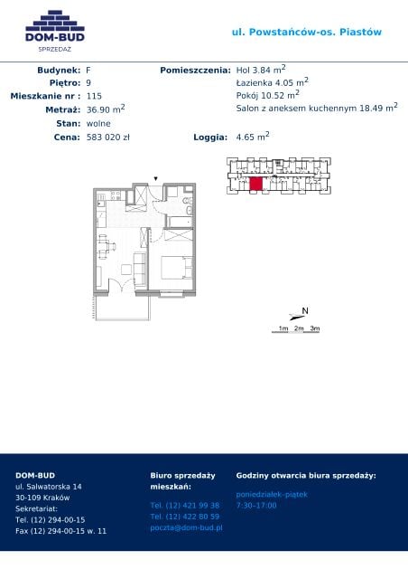 Mieszkanie Piastów, ul. Powstańców/ os. Piastów