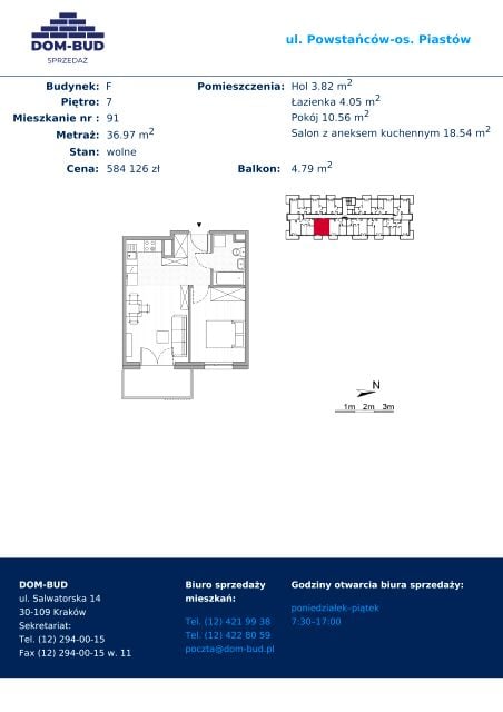 Mieszkanie Piastów, ul. Powstańców/ os. Piastów