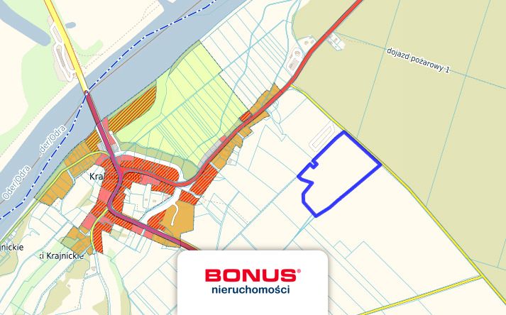 Działka rolna Krajnik Dolny