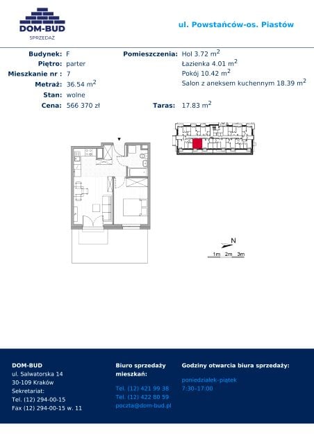 Mieszkanie Piastów, ul. Powstańców/ os. Piastów