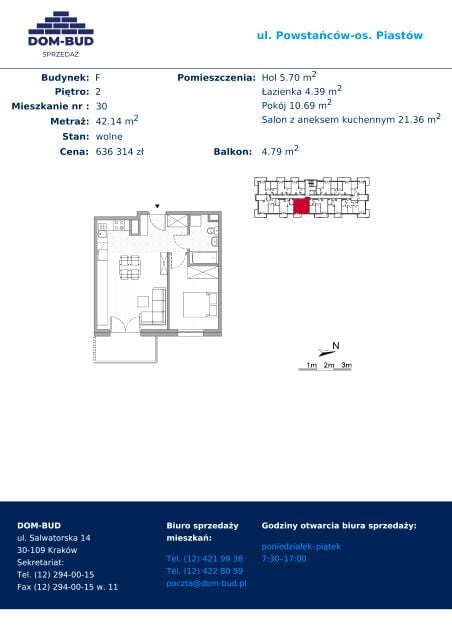 Mieszkanie Piastów, ul. Powstańców/ os. Piastów