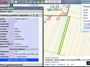 Działka rolna Łysiny